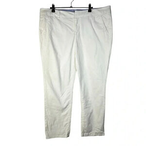 Stylus White Chino Straight Leg Pants 12